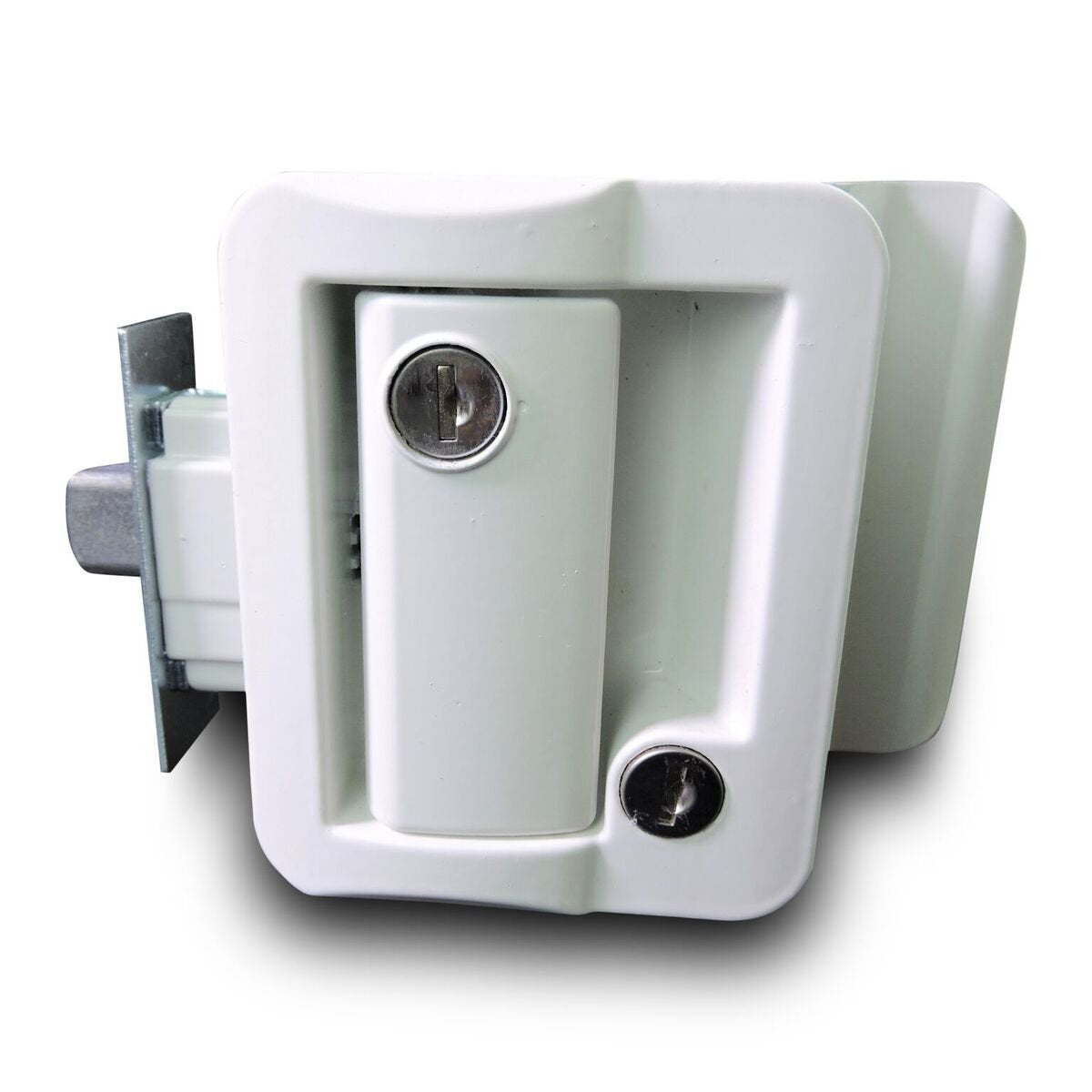 Rv Travel Trailer Entry Door Lock Polar White Paddle Deadbolt White