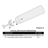 42-Inch Oak/Walnut Replacement Fan Blades, Four-Pack