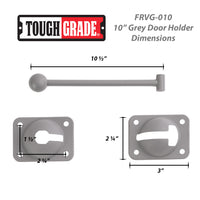 Toughgrade T-Style Hook and Keeper Door Holder for RV / Trailer | 10" Hook | Grey