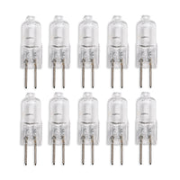 10-Pack of Halogen Light Bulb, G4 Base JC Type(2Pin), Low Voltage, 12 Volts, 10 Watt, 10XG4-12V-10W