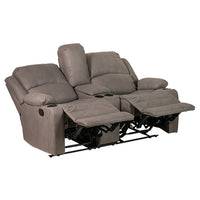 Camper Comfort 67" Manual Wall Hugger Reclining RV | Camper Theater Seats (Slate) | Double Recliner RV Sofa & Console | RV Couch | Wall Hugger Recliner | RV Theater Seating | RV Furniture | Theater Seat