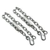Tough Grade Heavy-Duty 30-inch Steel Trailer Safety Chain with Spring Clip Hook | 2 pack