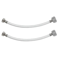 2 Pack 12" Faucet Connector 1/2" FIP 1/2" FIP PVC Supply Line