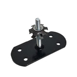 Oval 4 Hole Black Pad w/ Bolt and Insert Nut  | RV Ladder Parts