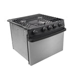 RV Oven 3-Burner Stove with Range Stainless Steel 18" Tall