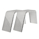ToughGrade 2-Pack Aluminum Diamond Plate Flat Top Trailer Fenders 9" X 36" X 18"