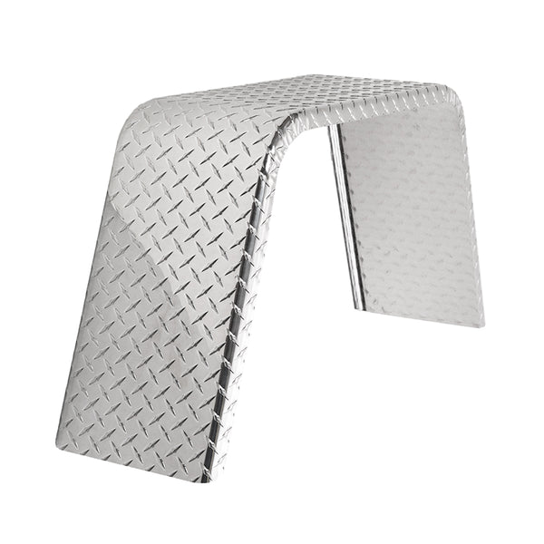 ToughGrade Aluminum Diamond Plate Flat Top Trailer Fender 10" X 36" X 18"