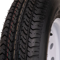 13" White Mod Trailer Wheel ST175/80D13 Tire Mounted (5x4.5) Bolt Circle