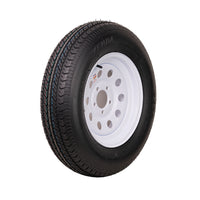 15" White Mod Trailer Wheel ST205/75D15 Tire Mounted (5x4.5) bolt circle