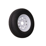 14" White Mod Trailer Wheel  ST205/75R14 Tire Mounted (5x4.5) bolt circle