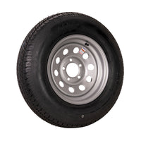 14" Silver Mod Trailer Wheel ST205/75D14 Tire Mounted (5x4.5) Bolt Circle