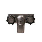 RV and Camper Tub & Shower Faucet Valve Diverter - Brushed Nickel Finish Smoked Handles