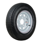 12" White Spoke Trailer Wheel 530X12 Tire Mounted (5x4.5) Bolt Circle