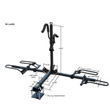 Platform Folding 2 Bike Carrier with Bumper Mount Hitch BC-202BA