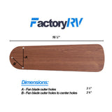 Replacement Fan Blades 16 ½" Oak/Walnut | Four Pack