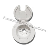 JR Products 541-2-A Polar White Deluxe Round Electric Cable Hatch