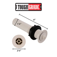 Toughgrade 1.25"x6" RV Bathroom Sink Pop-Up Drain Without Overflow | For RV's 5th Wheels, Campers, and Trailers | Easy Installation