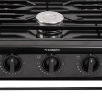 Dometic Atwood 50300 RV Kitchen 3-Burner Cooktop - Black - Match Light