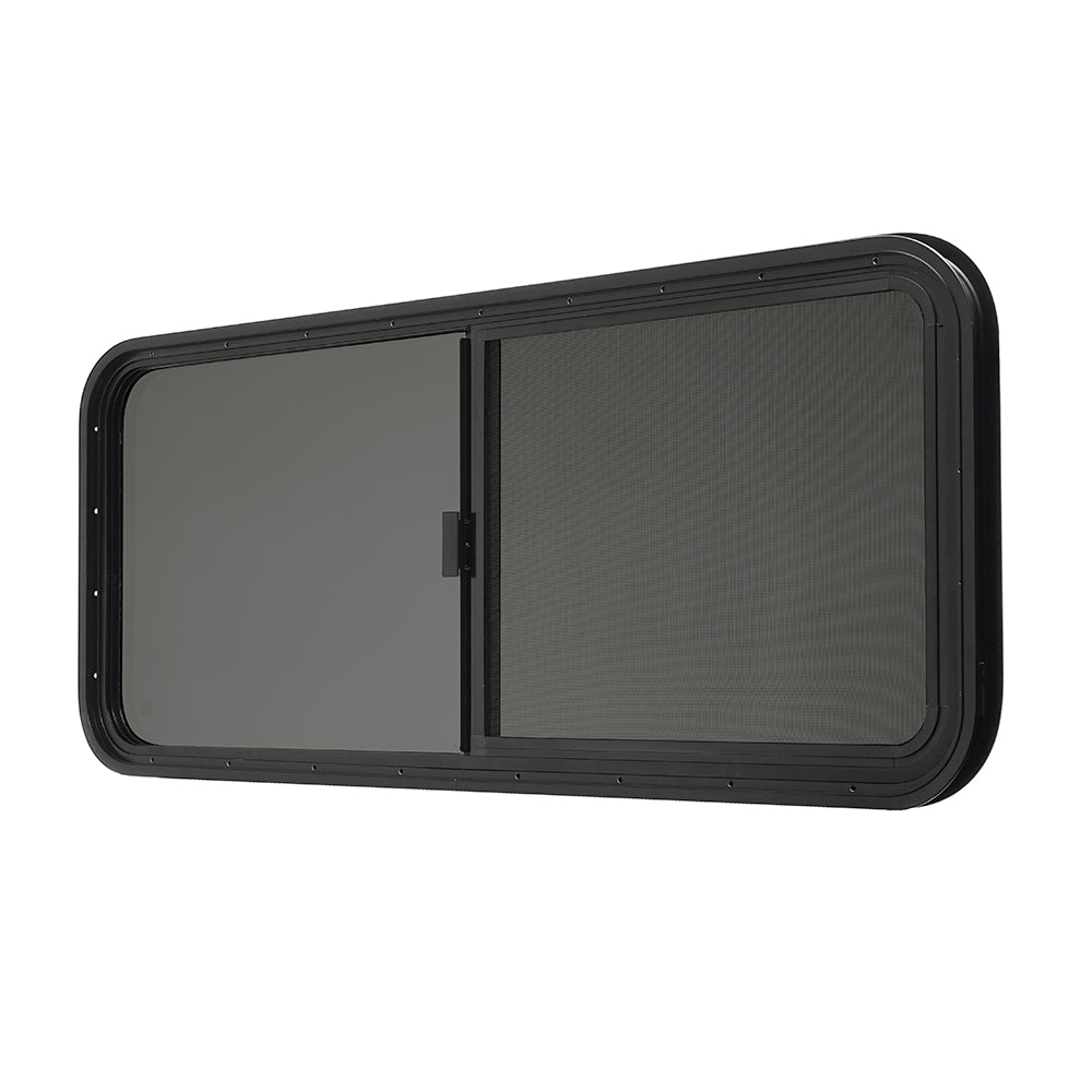 Black Horizontal Sliding RV Window 48