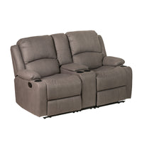Camper Comfort 67" Wall Hugger Reclining RV | Camper Theater Seats (Slate) | Double Recliner RV Sofa & Console | RV Couch | Wall Hugger Recliner | RV Theater Seating | RV Furniture | Theater Seat