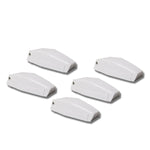 5-Pack White Rounded RV Baggage Door Catch Compartment Clips